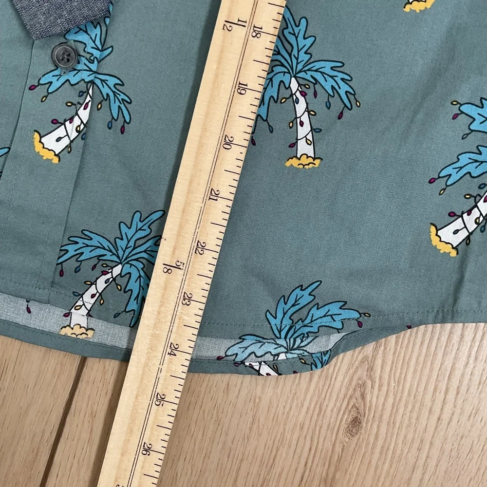 SVRN CODE Boys Long Sleeve with Tie Palm‎ Tree Design Size 10/12 NWT